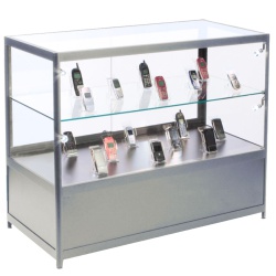Aluminium & Glass Shop Storage Counter (X-Large)