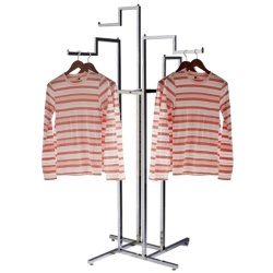 Clothes Rail Display Stand - 4 Stepped Arms