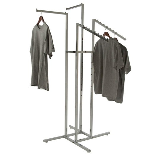 Clothes Rail Display Stand - 4 Mixed Arms