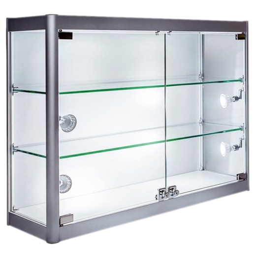 Picture of Aluminium & Glass Wall Mounted Shop Cabinet