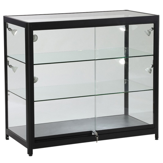 Image of  Black Aluminium & Glass Shop Display Counter