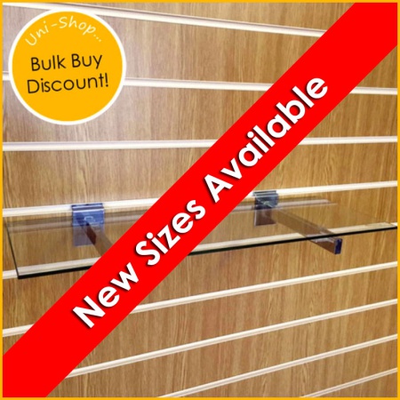 New range of Slatwall Glass Shelves