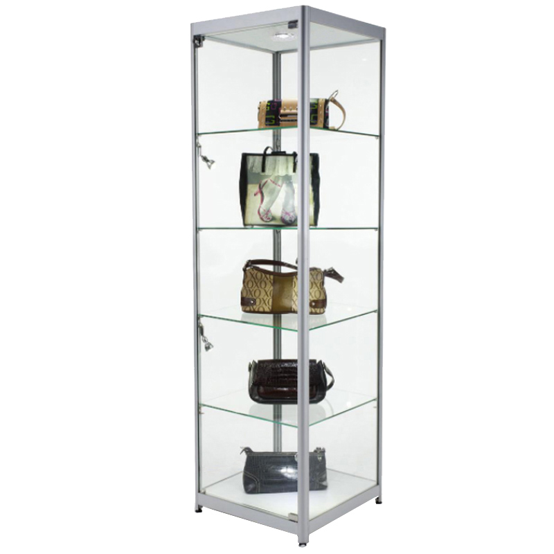 Single Glass Tower Cabinet 1980 X 600 X 600mm Uni Shop