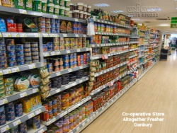 Store Shelving at Co-operative Store Altogether Fresher Danbury