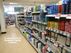 Plain Shelving at Co-operative Altogether Fresher, Danbury