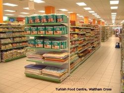 Plain Gondola Shelving for Turkish Food Centre, Waltham Cross