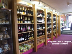 Margaret Kays at Coopers Wine Shelving, Bishop Stortford