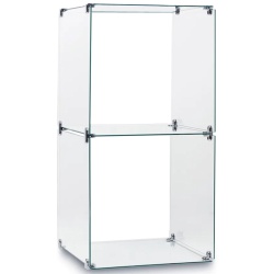 2 Glass Cubes Retail Display Tower