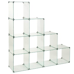 10 Stepped Glass Cubes Retail Display Kit