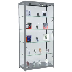 Aluminium & Glass Shop Display Cabinet (Large)