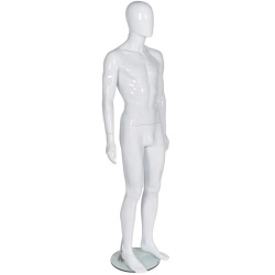 Male Egg Head Store Mannequin Gloss White