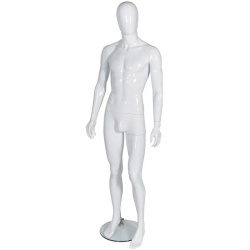 Male Egg Head Shop Mannequin Gloss White