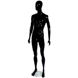 Male Egg Head Shop Mannequin Gloss Black