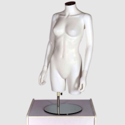 Female Torso Headless Mannequin Matt White