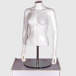 Female Torso Headless Mannequin Matt White