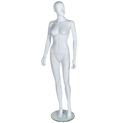 Female Abstract Mannequin Gloss White