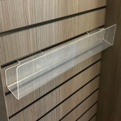 Slatwall Large Acrylic Card Shelf Shop Fitting