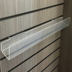 Slatwall Acrylic Card Channel Shop Fitting