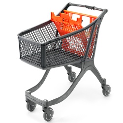 Plastic Supermarket Trolley - 100% Recyclable (93 Litres)