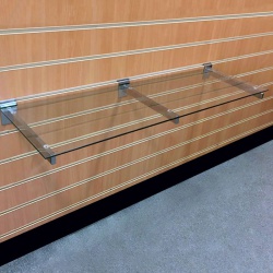 Slatwall Glass Shelves (1200mm Wide)