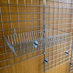 Gridwall Shallow Basket Shop Fitting