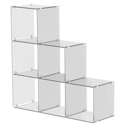 6 Stepped Glass Cubes Retail Display Kit
