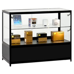 Black Aluminium & Glass Shop Storage Counter