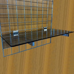 Gridwall Glass Shelves (600mm Wide)