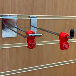 Slatwall Hook Security Stop Lock