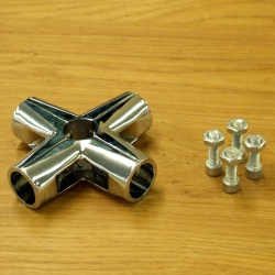 Chrome Tubing 6 Way Clamp