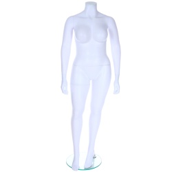 Plus Size Headless Female Mannequin Matt White