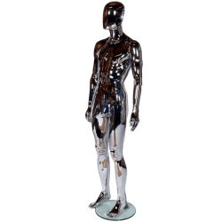 Male Chrome Egg Head Shop Mannequin