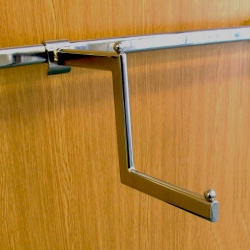 Twin Slot Shelving Accessory Bar 2 Step Clothing Arm