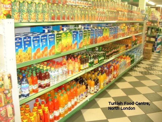 Shelving in Turkish Food Centre, North London