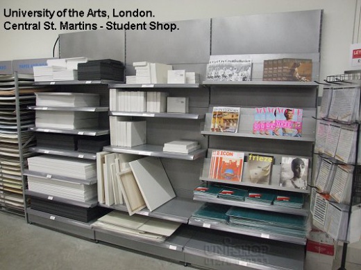 Shelving Bays for The University Of The Arts, London, Centreal St. Martins Student Shop
