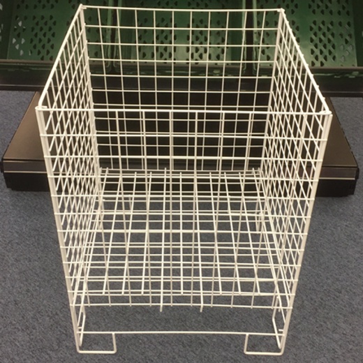 White Square Wire Dump Bin (55CM X55CM)