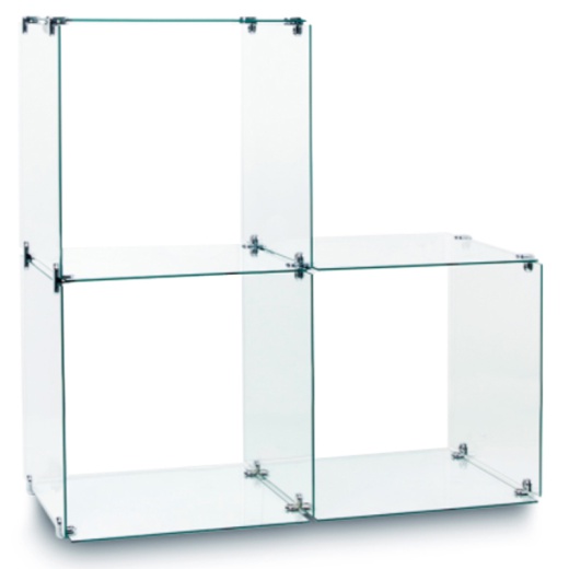 3 Stepped Glass Cubes Retail Display Kit
