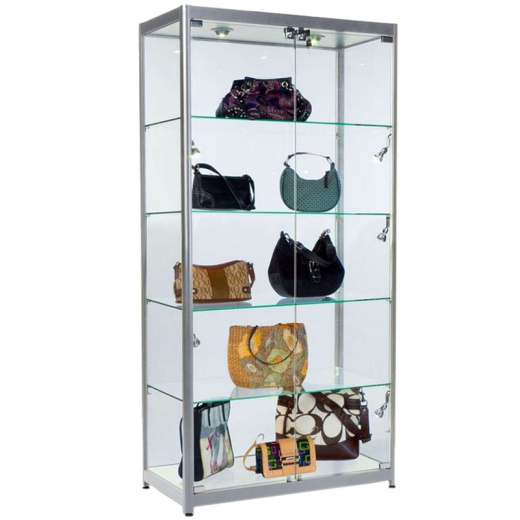 Aluminium & Glass Shop Display Cabinet (X-Large)