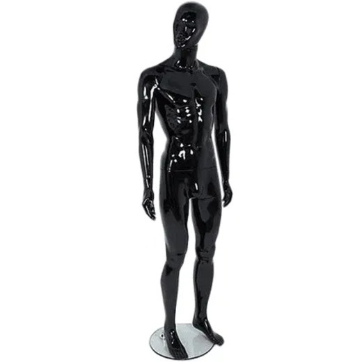 Male Abstract Mannequin Gloss Black