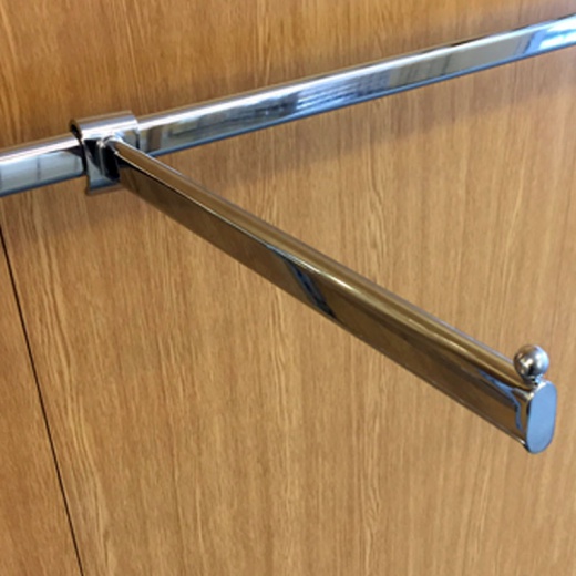 Twin Slot Shelving Accessory Bar Straight Arm Oval