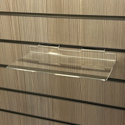 Slatwall Small Acrylic Shelf Shop Fitting