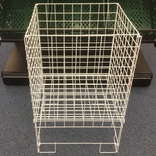 White Square Wire Dump Bin (48CM X 48CM)