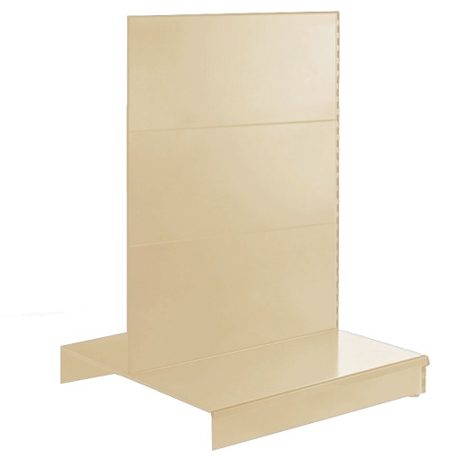 Cream Retail Gondola Shelving With 665mm x 470mm Base Shelves