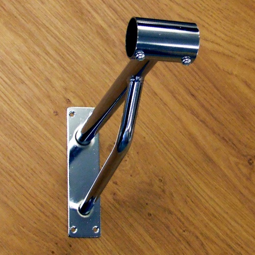 Chrome Tubing Projection Bracket (Wall Fixing)