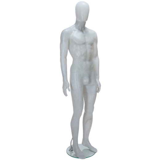 Salt & Pepper Male Mannequin Matt White