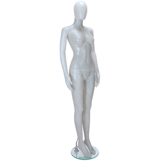 Salt & Pepper Female Mannequin Matt White