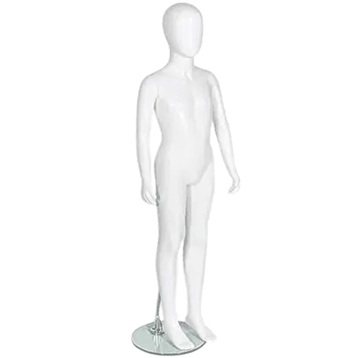 Child Mannequin Unisex Egg Head White