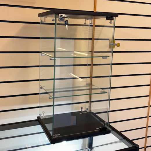 Black Aluminium Frame Glass Countertop Showcase