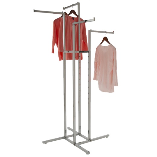 Clothes Rail Display Stand - 4 Straight Arms