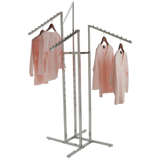 Clothes Rail Display Stand - 4 Waterfall Arms